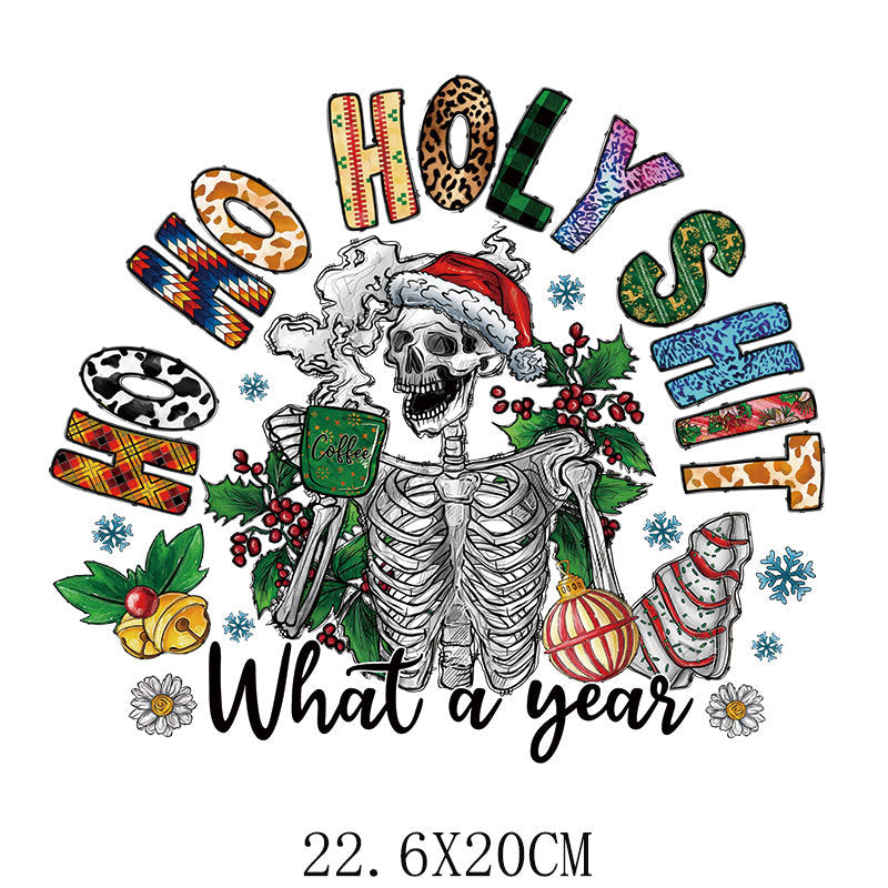 đ 15 DELAR Julens Mysterie DTF-Transferpaket för Festliga DIY-kreationer