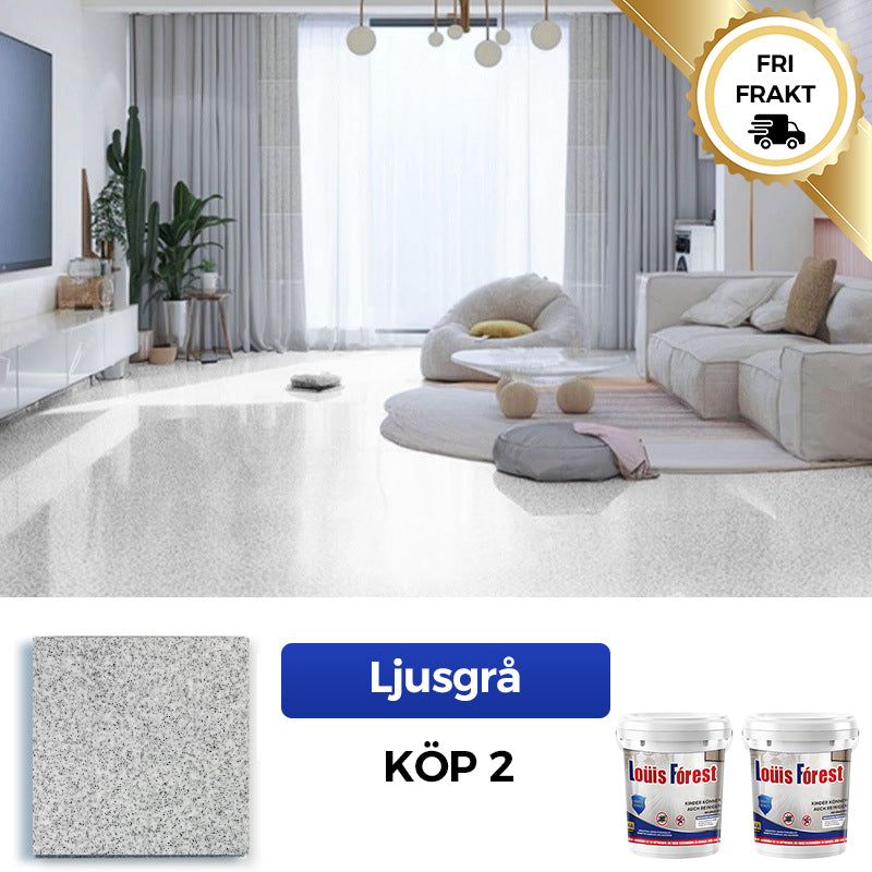 ✨Nykomling✨Högblank epoxigolvbeläggning med marmoreffekt