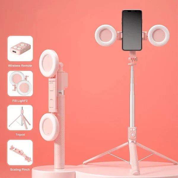 đ„Varm försĂ€ljningđ„Ny 6 i 1 Bluetooth Selfie Stick