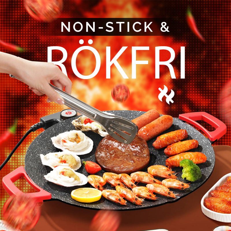 đ„ 50% RABATT! Fri frakt! đ„ đł Non-stick elektrisk bakplĂ„t âš LĂ€mplig för inomhus- och utomhusbruk ⥠Nyckelfunktioner: â
Extra stor yta (40x25 cm) - kan grilla 4 portioner samtidigt â
Justerbar temperatur (80-230°C) â
LÀtt att rengöra