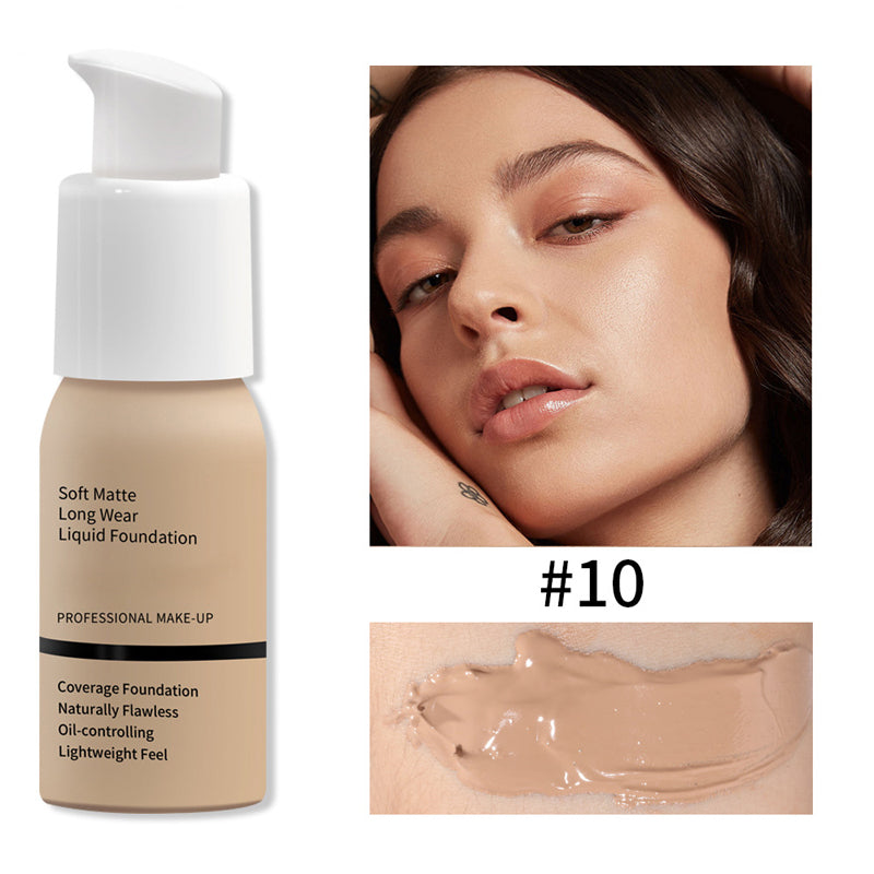✨ 50% RABATT! | Soft Matte Foundation – Vattentålig, Hel täckning & Lätt Formula!