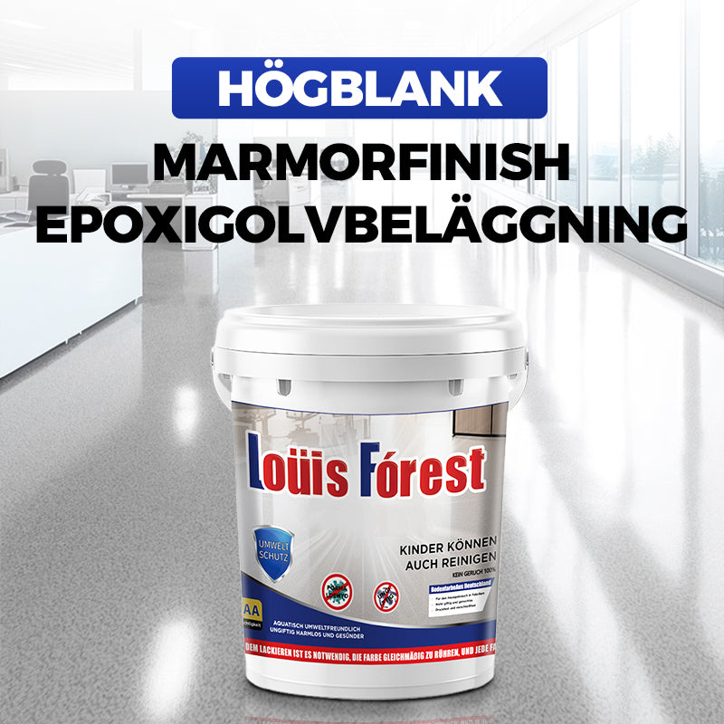 ✨Nykomling✨Högblank epoxigolvbeläggning med marmoreffekt