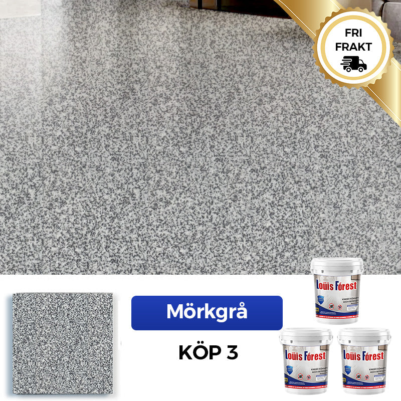 ✨Nykomling✨Högblank epoxigolvbeläggning med marmoreffekt