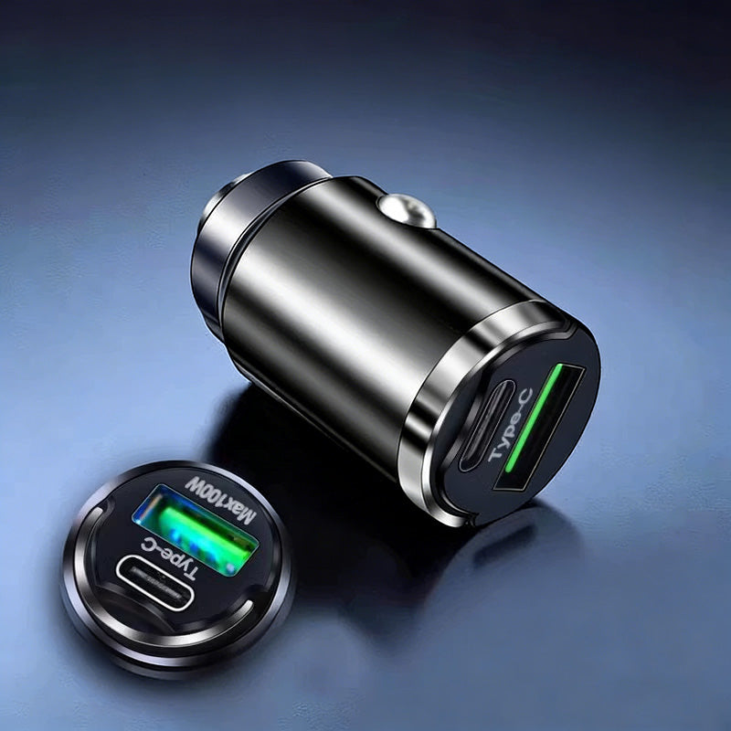 đSTOR REA - 60% RABATTđ„Ultrasnabb Bil laddare â Dubbelport PD & QC Snabbladdning