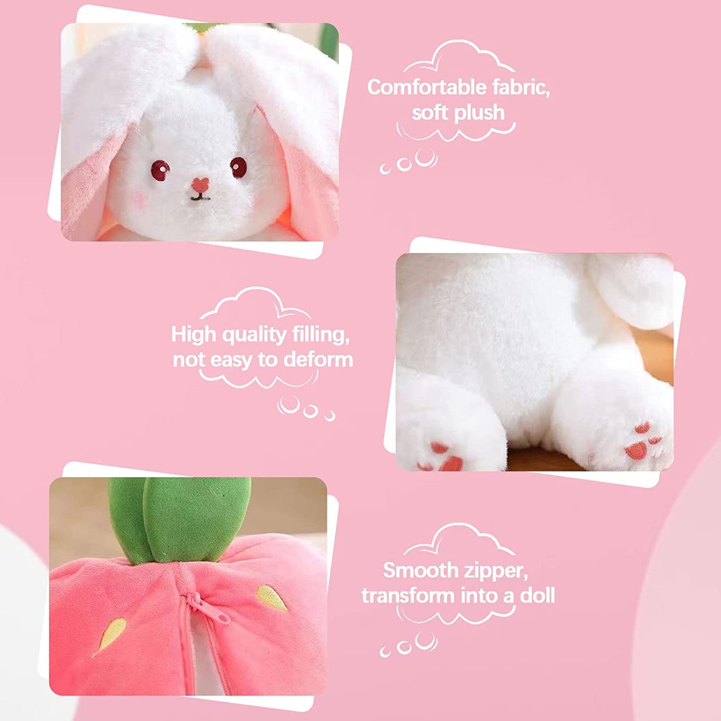 đ„50% rabatt under en begrĂ€nsad tidđ„Strawberry Bunny förvandlades till en liten kanin đ Fruktdocka plyschleksak đ°