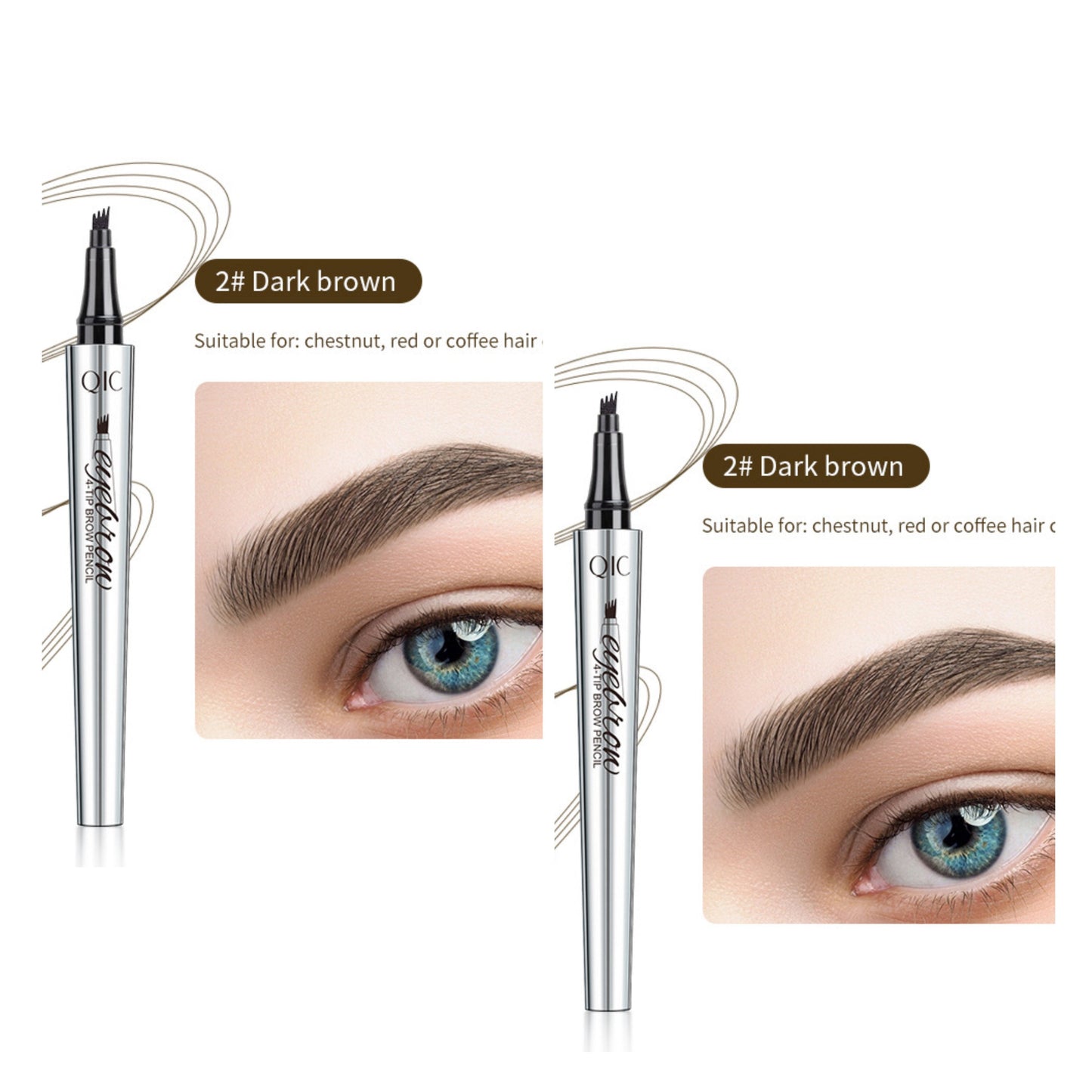 đž3D VattentĂ€t Microblading Ăgonbrynspenna 4 Gaffelspets Tatueringspenna (đ„köp 1 fĂ„ 1 gratis)