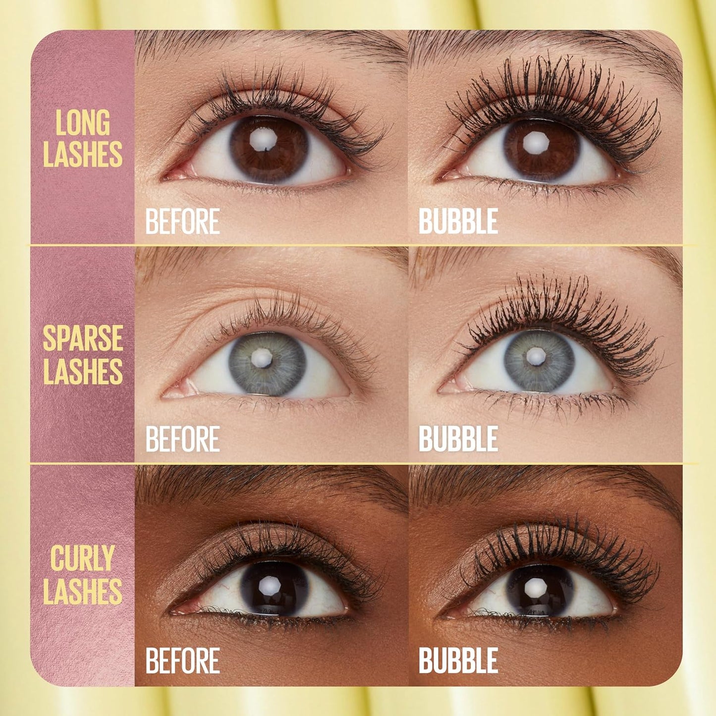 ✨HETA REA✨Bubble Mascara💯Volym- och längdformel för djärva, separerade fransar