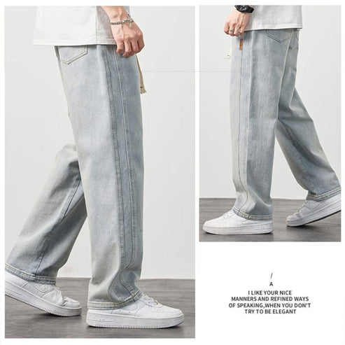 ✨50% rabatt✨Lösa raka jeans för män