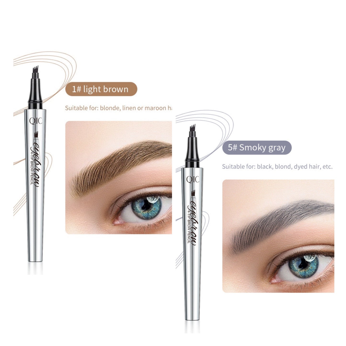 đž3D VattentĂ€t Microblading Ăgonbrynspenna 4 Gaffelspets Tatueringspenna (đ„köp 1 fĂ„ 1 gratis)