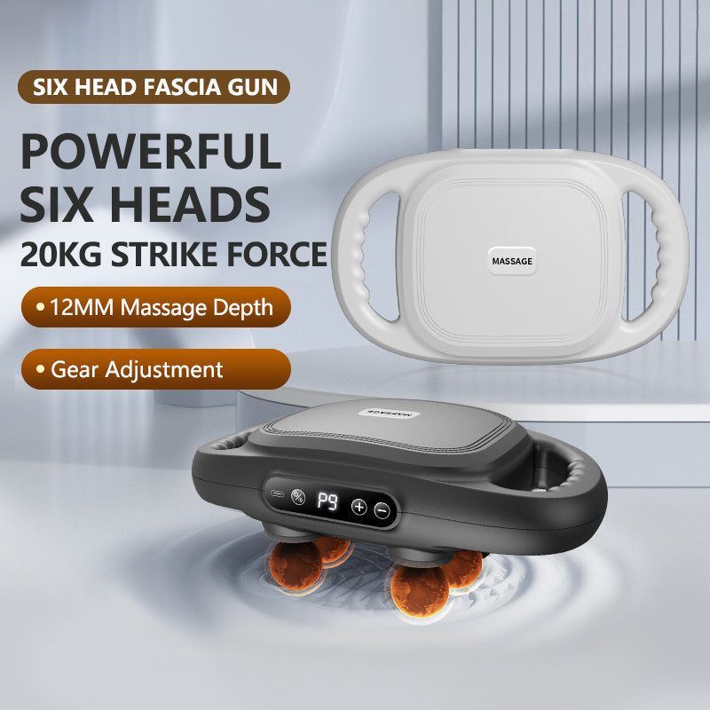 đ„Sex-huvud massagepistol för djup vĂ€vnadsmassage