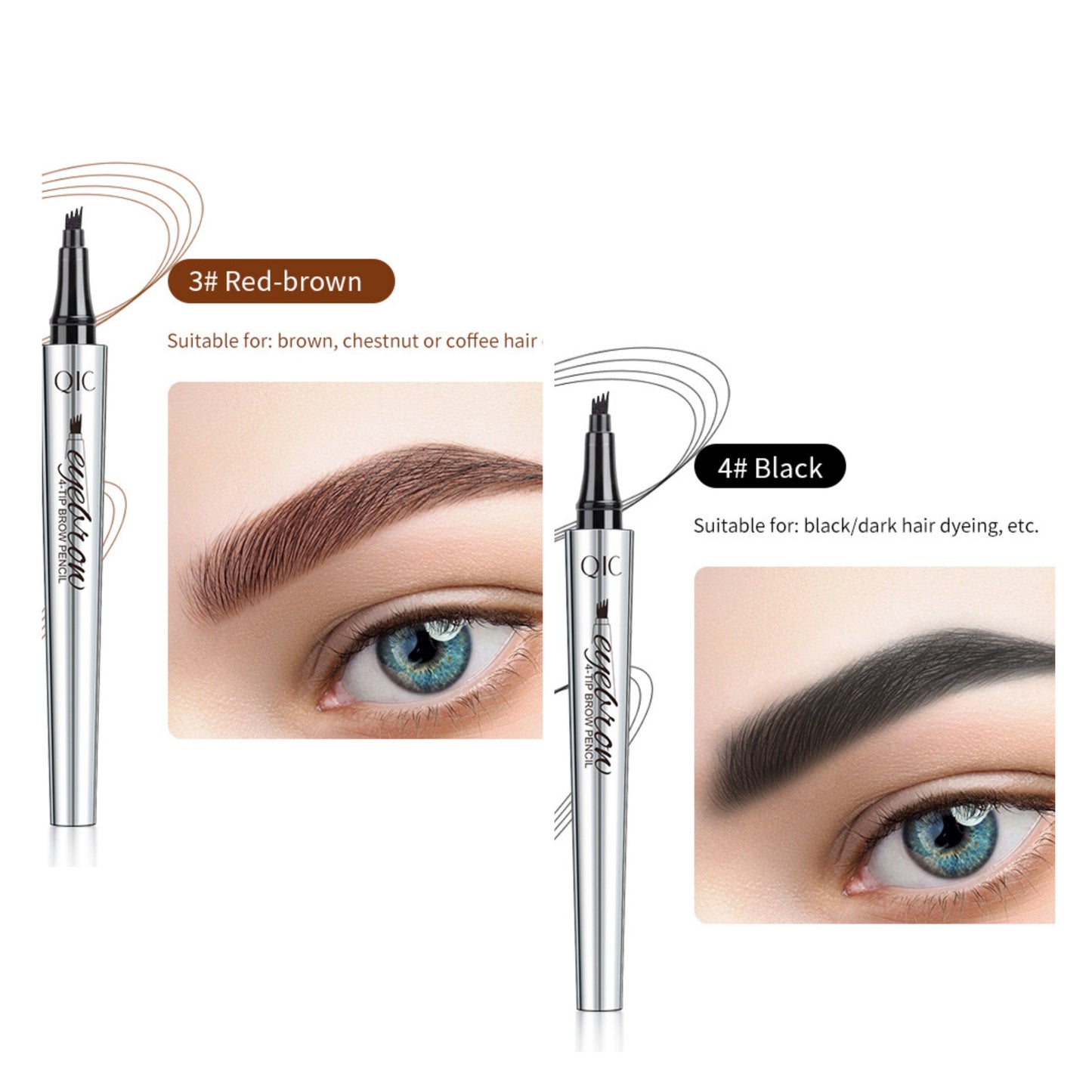 đž3D VattentĂ€t Microblading Ăgonbrynspenna 4 Gaffelspets Tatueringspenna (đ„köp 1 fĂ„ 1 gratis)
