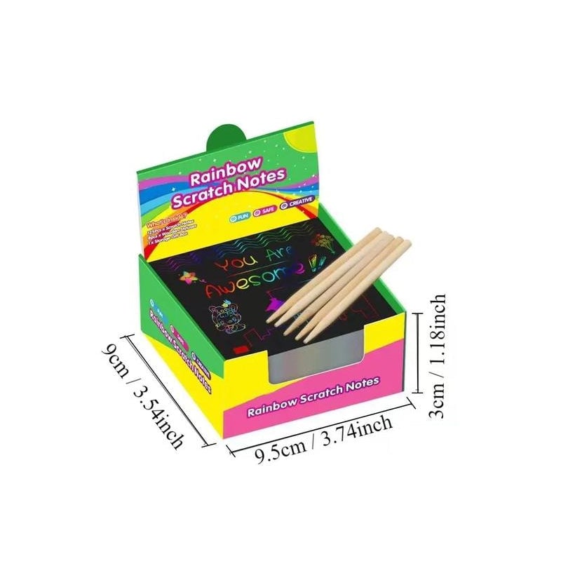 đš KĂP 2, FĂ
1 GRATIS! đ
DIY Rainbow Magic Scratch Paper Art Set (100 st) â Kreativt, Roligt & Perfekt Julklapp âš