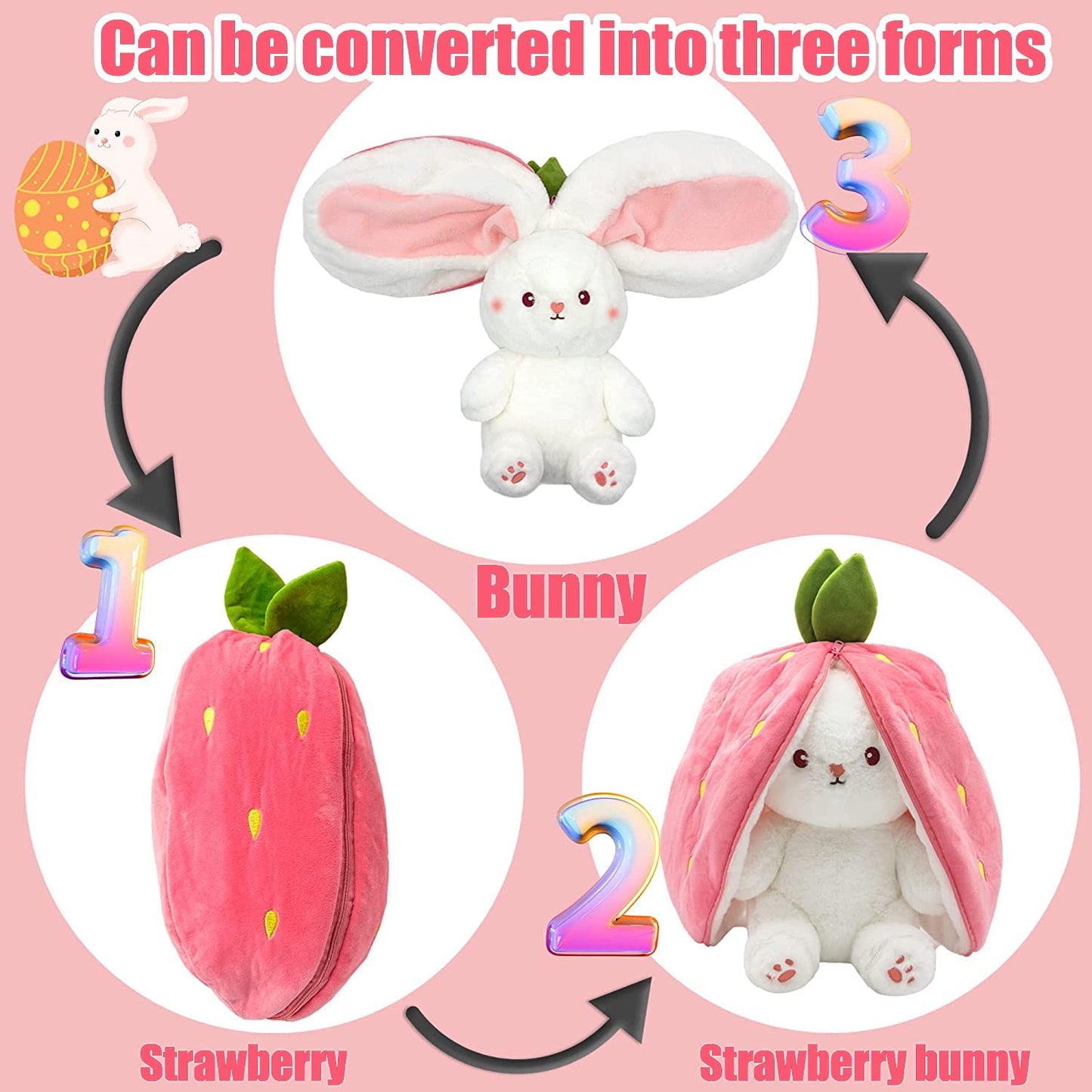 đ„50% rabatt under en begrĂ€nsad tidđ„Strawberry Bunny förvandlades till en liten kanin đ Fruktdocka plyschleksak đ°