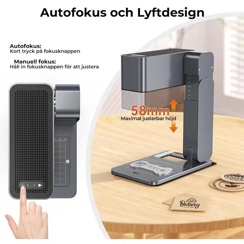 đ„C1 Laser Carving Machine Miniatyr bĂ€rbar helautomatisk skĂ€rning