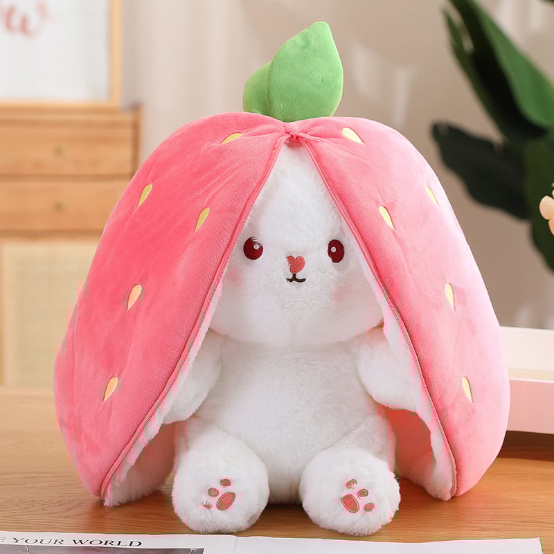 đ„50% rabatt under en begrĂ€nsad tidđ„Strawberry Bunny förvandlades till en liten kanin đ Fruktdocka plyschleksak đ°