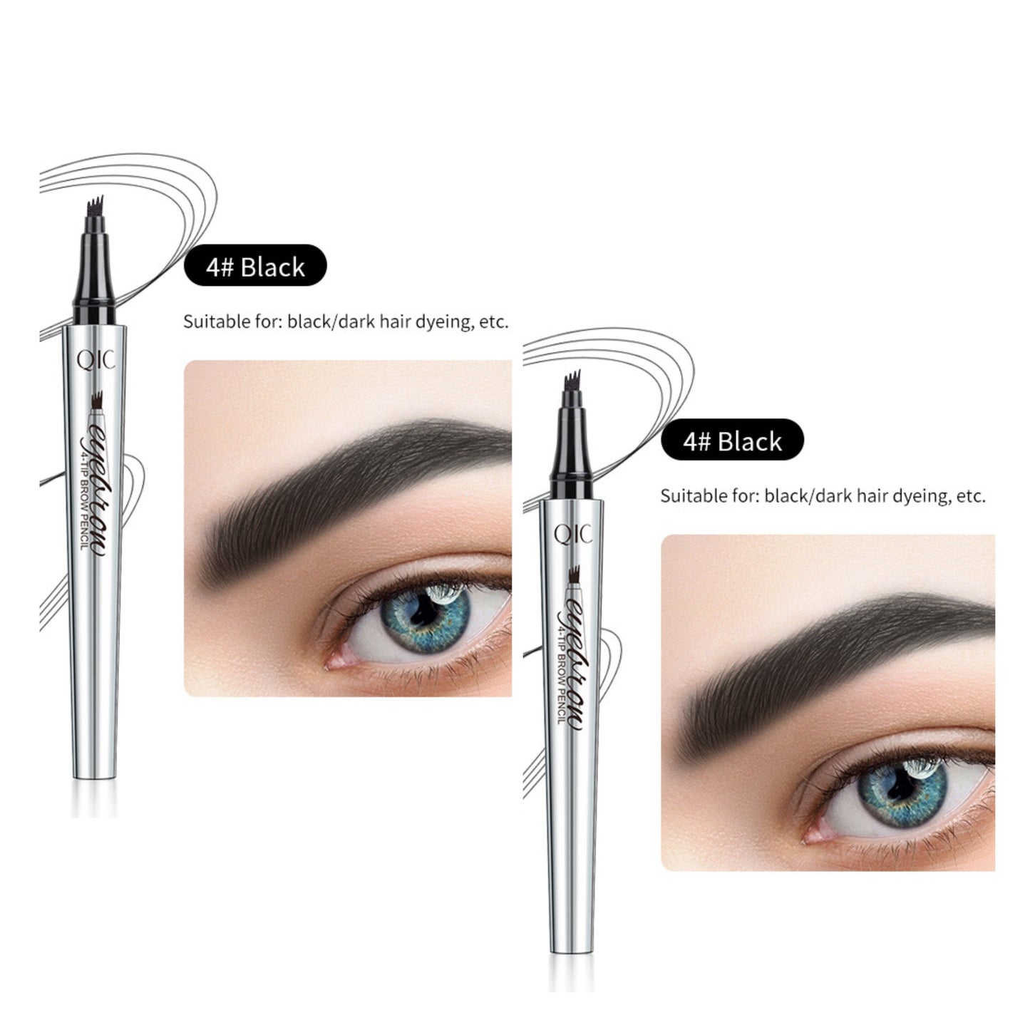 đž3D VattentĂ€t Microblading Ăgonbrynspenna 4 Gaffelspets Tatueringspenna (đ„köp 1 fĂ„ 1 gratis)