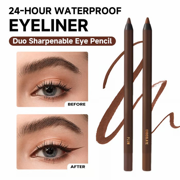 đSista dagen Köp 1 fĂ„ 1 gratisđ„-đ24 timmars vattenfast eyeliner Duo slipbar ögonpenn