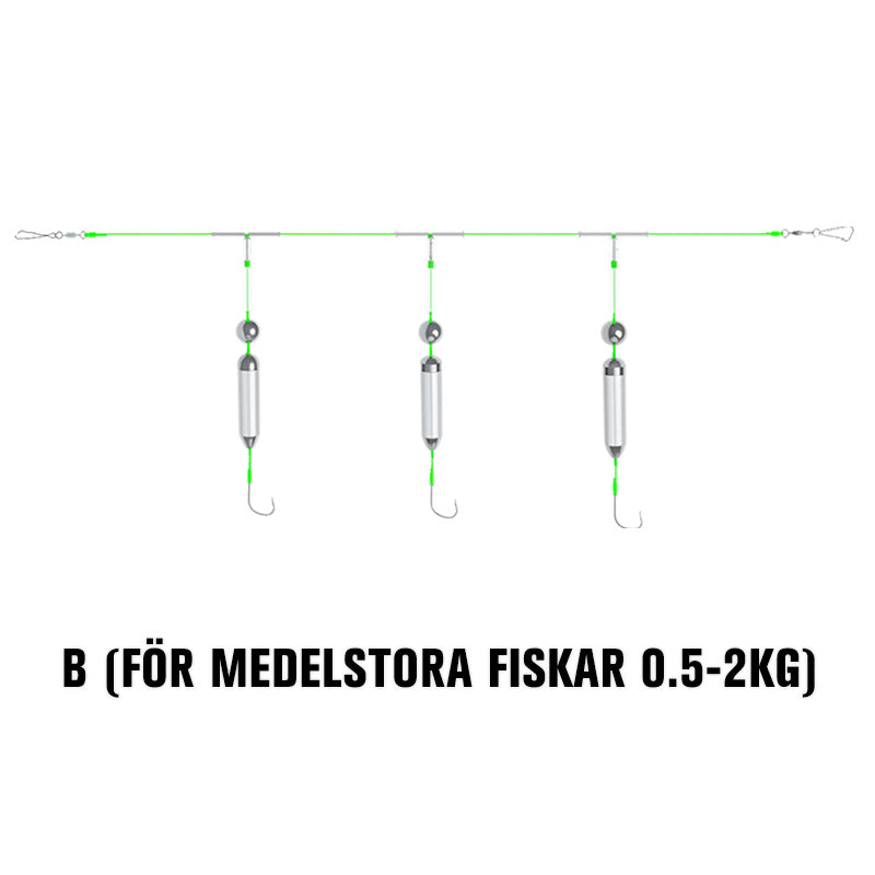 🔥3 Krokar Anti Drift Bottenfiske Rigg