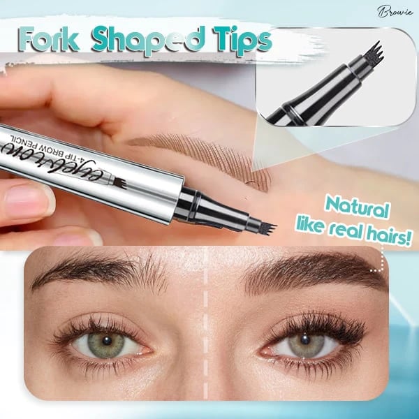 đž3D VattentĂ€t Microblading Ăgonbrynspenna 4 Gaffelspets Tatueringspenna (đ„köp 1 fĂ„ 1 gratis)