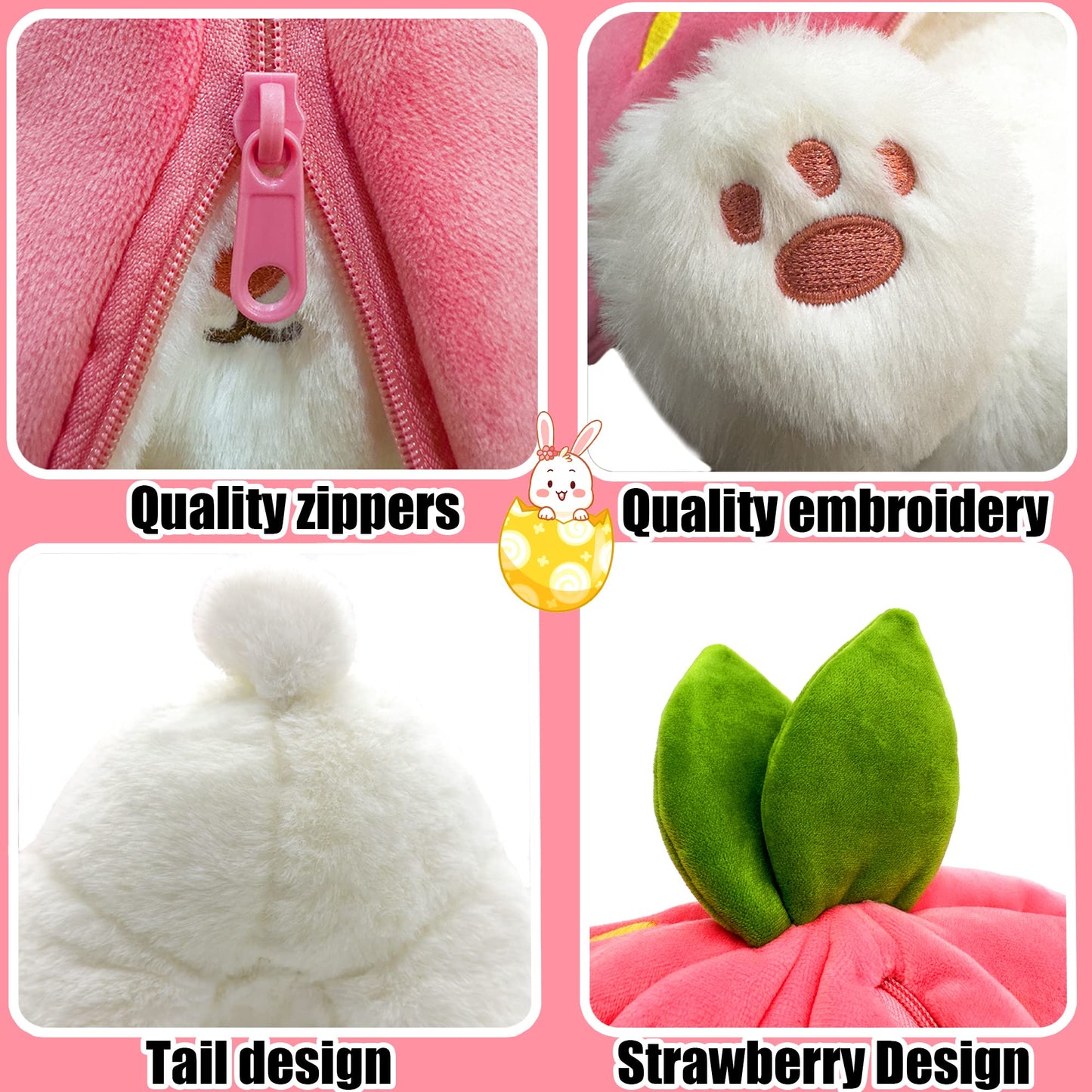 đ„50% rabatt under en begrĂ€nsad tidđ„Strawberry Bunny förvandlades till en liten kanin đ Fruktdocka plyschleksak đ°