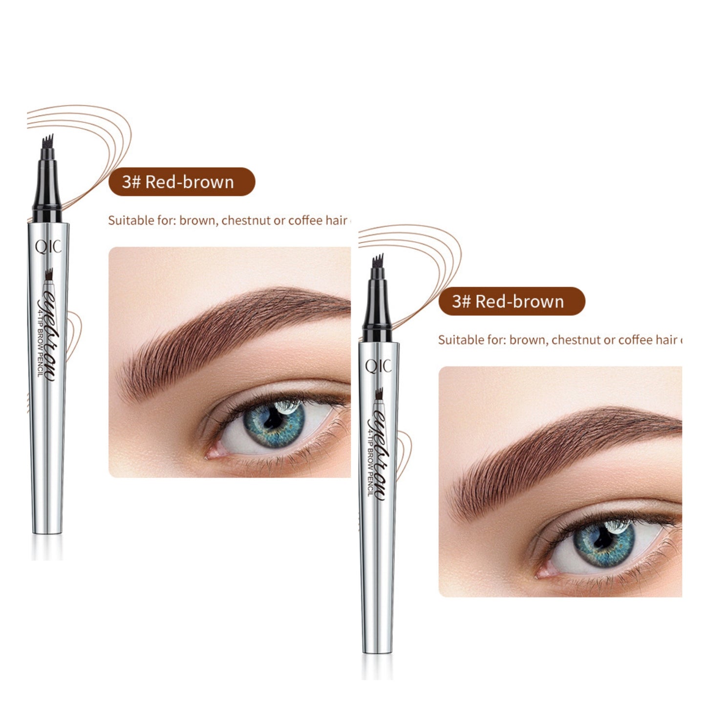 đž3D VattentĂ€t Microblading Ăgonbrynspenna 4 Gaffelspets Tatueringspenna (đ„köp 1 fĂ„ 1 gratis)