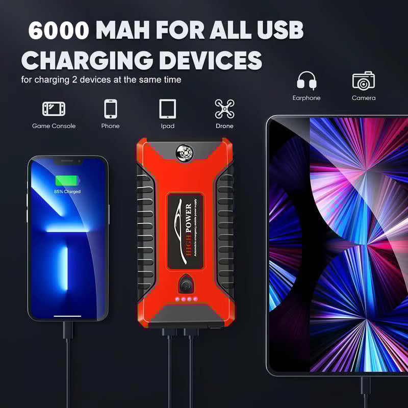 đ„Sista dagens specialerbjudande 50% RABATT⥠StarthjĂ€lp 3000A Peak StarthjĂ€lp Batteri