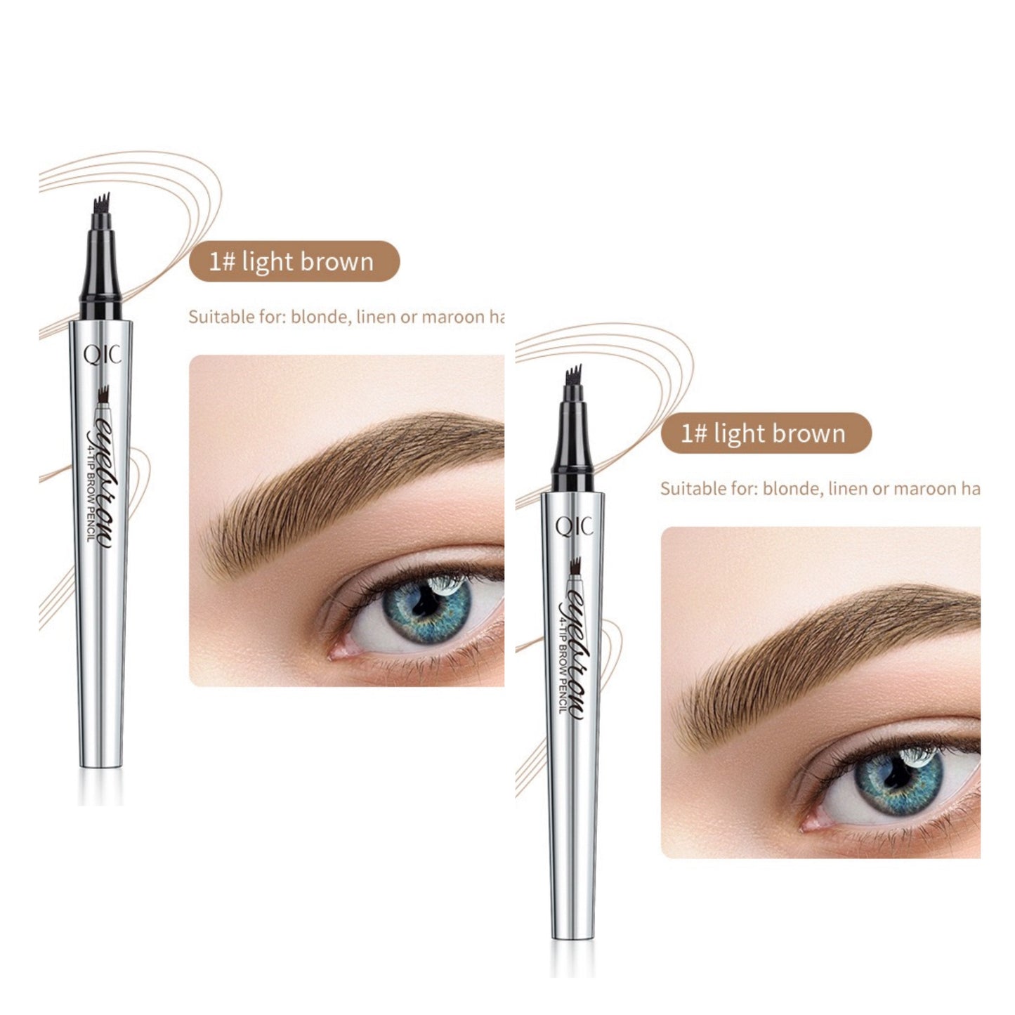 đž3D VattentĂ€t Microblading Ăgonbrynspenna 4 Gaffelspets Tatueringspenna (đ„köp 1 fĂ„ 1 gratis)