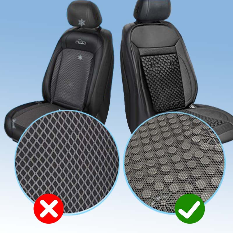 Set med kylande och ventilerade ryggstöd och sittdynor för bil