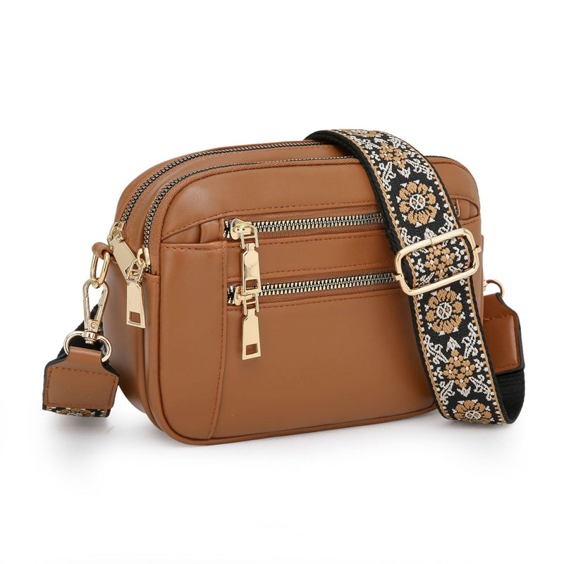 đ„Crossbody-vĂ€ska för kvinnor med bred rem