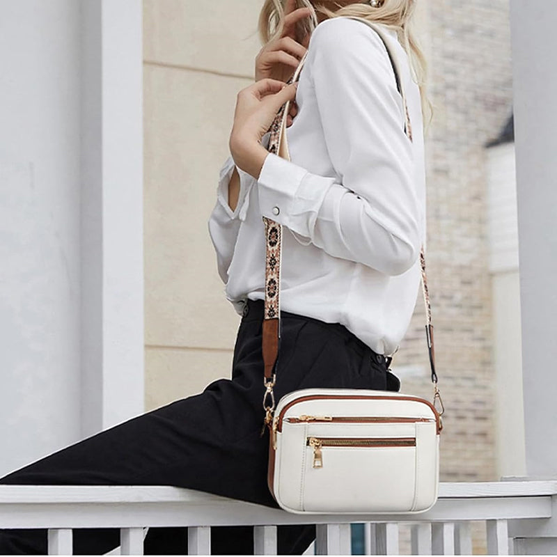đ„Crossbody-vĂ€ska för kvinnor med bred rem