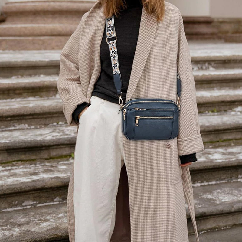 đ„Crossbody-vĂ€ska för kvinnor med bred rem