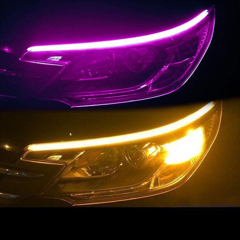 đ 2026 REA â Ăver 28 000 sĂ„lda!đĄ 2-pack Flexibel LED-flytande signallampa för bil - VattentĂ€t TvĂ„fĂ€rgad 12V Slinga âĄ