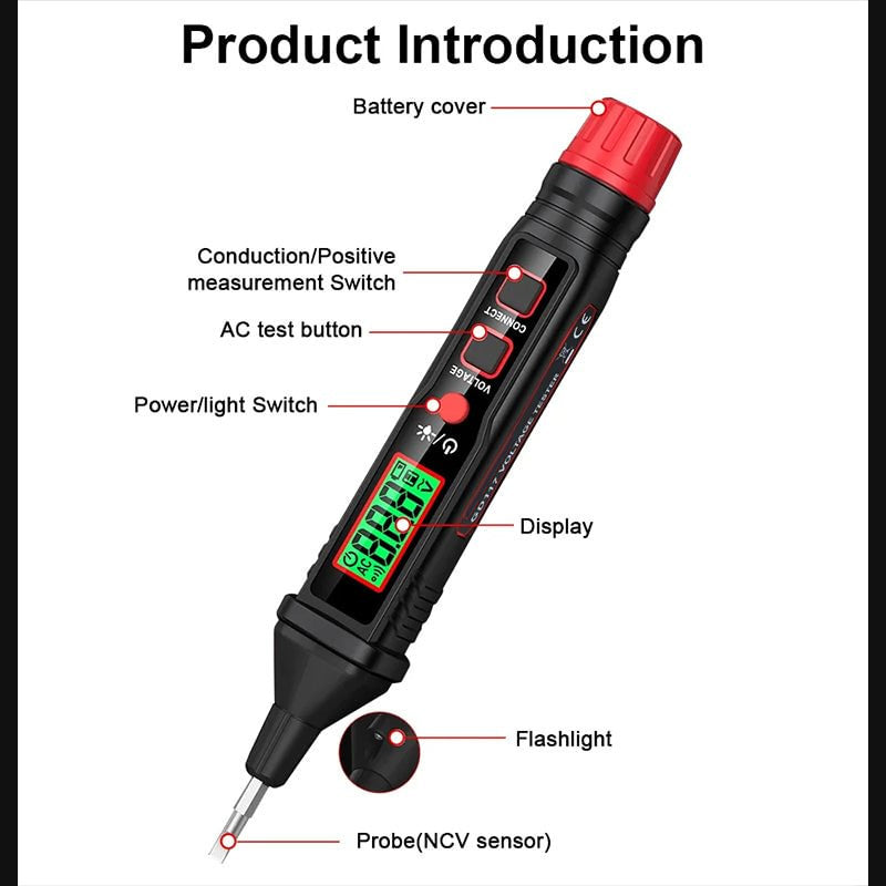 🔥HOT SALE 50% OFF🔥Electrician Special Voltage Measuring Pen with LCD Display