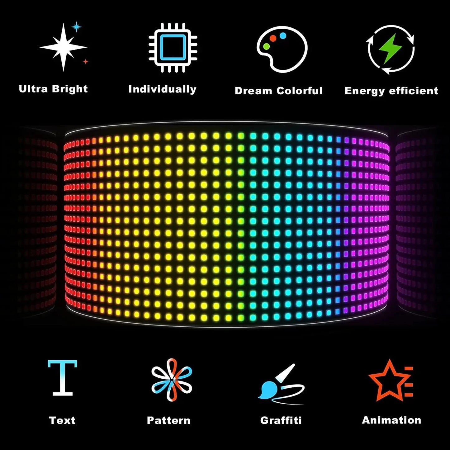 Fordon Bluetooth LED flexibel display