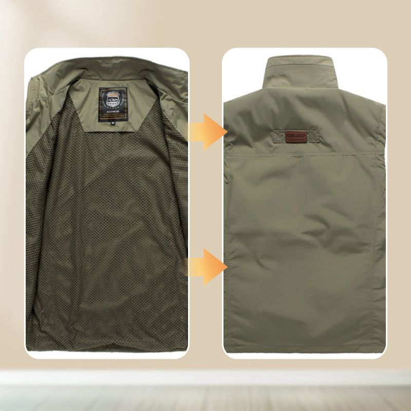 Outdoor Fishing Quick-dry Zipper Vest with Multi-pockets(55% OFF)