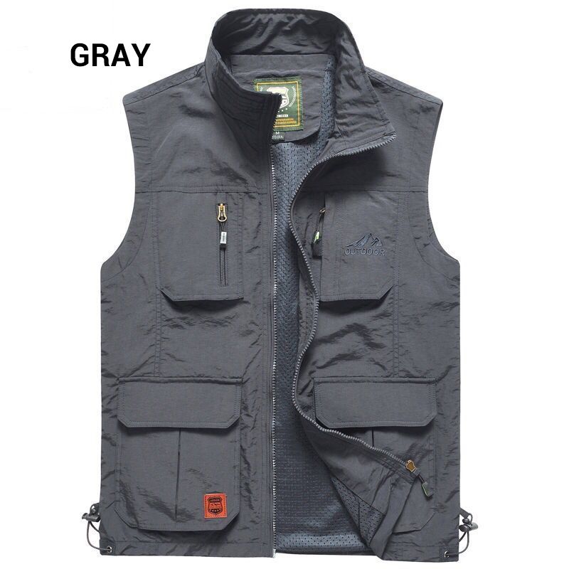 Outdoor Fishing Quick-dry Zipper Vest with Multi-pockets(55% OFF)