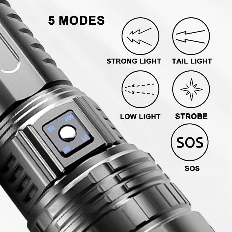 đ„Hot saleđ„Multifunktionell vit laser teleskopisk zoom taktisk ficklampa