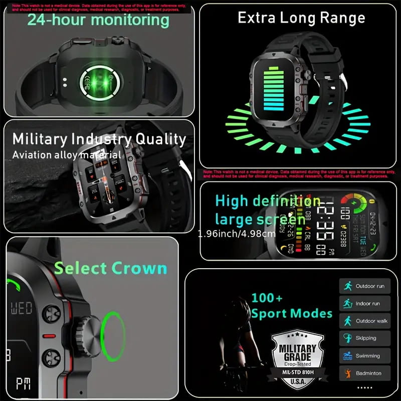 đ„Robust smart klocka för utomhusbruk - 100+ sportmodiâïž