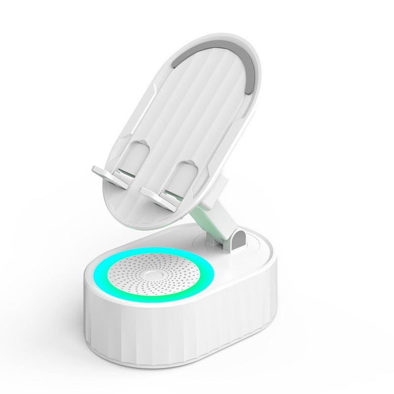 5-i-1 Trådlös induktions Bluetooth-högtalare Telefonstativ