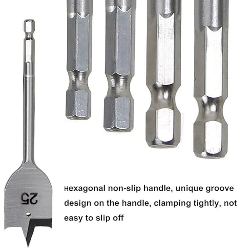 6-st Mångsidigt Träspade Borrbits Set