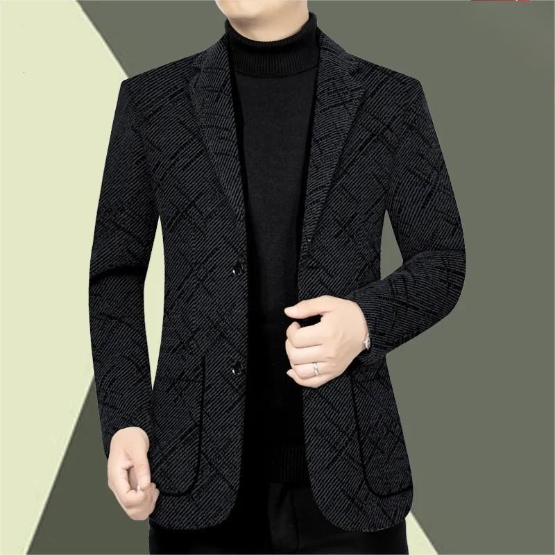 Mäns klassisk passform med en breasted blazer