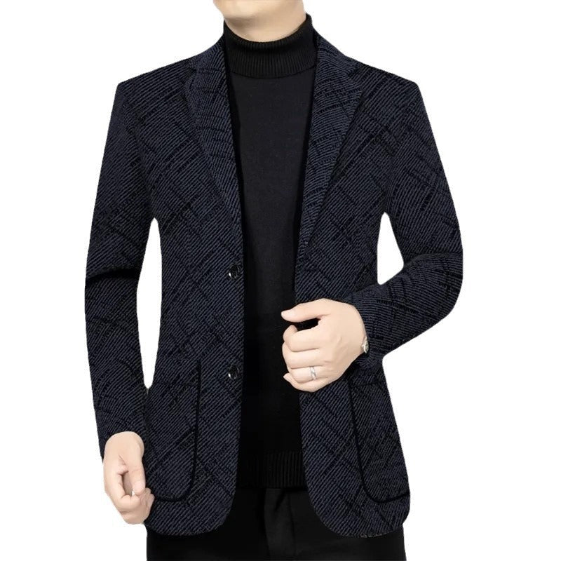 Mäns klassisk passform med en breasted blazer