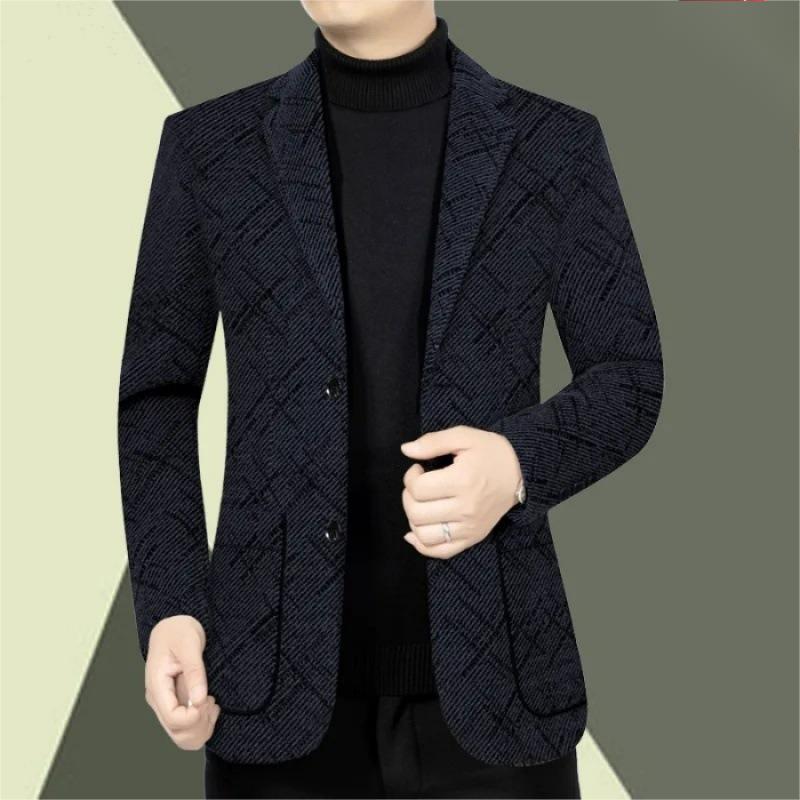 Mäns klassisk passform med en breasted blazer