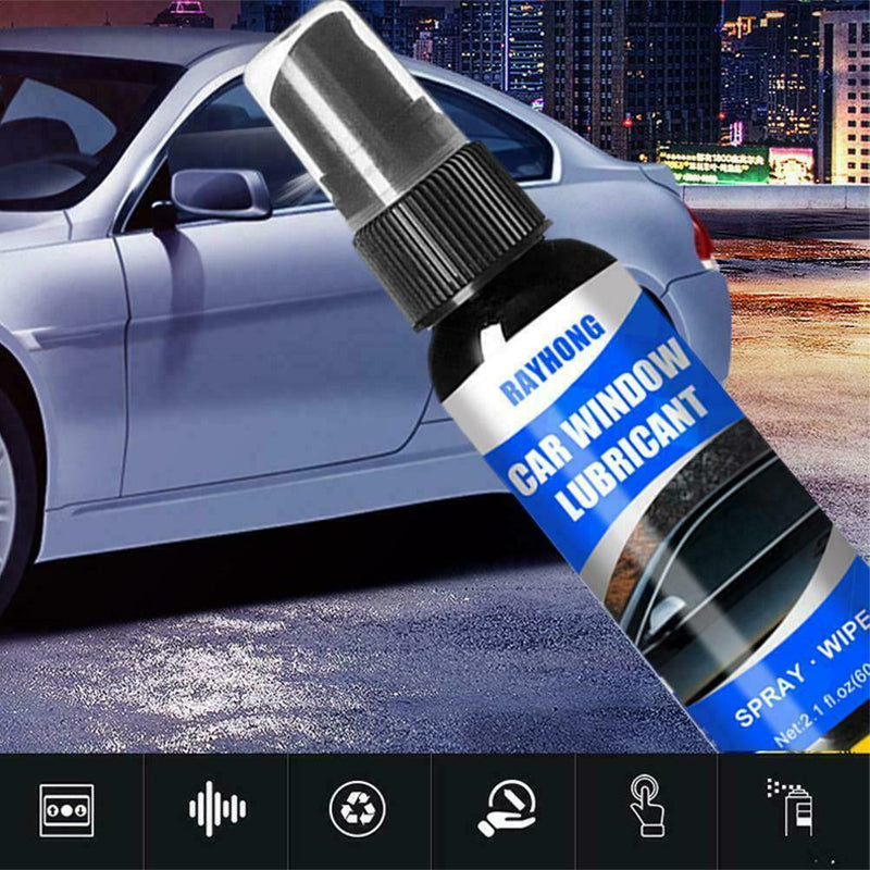 Smörjspray för bilfönsterskenor och tätningar