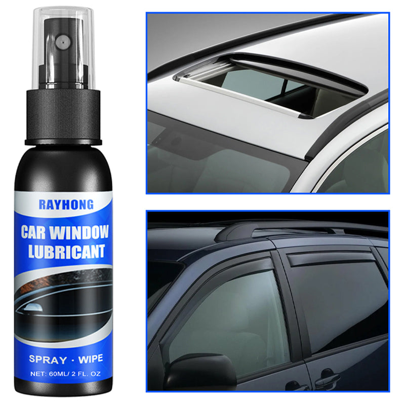 Smörjspray för bilfönsterskenor och tätningar