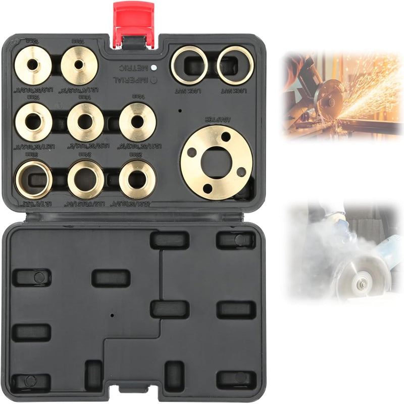 11PCS Mässing Router Mall Guide Sleeve Kit