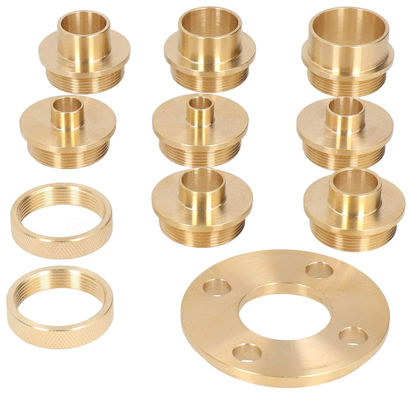 11PCS Mässing Router Mall Guide Sleeve Kit