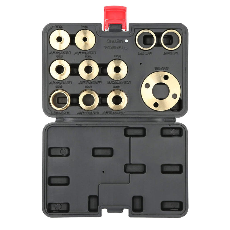 11PCS Mässing Router Mall Guide Sleeve Kit