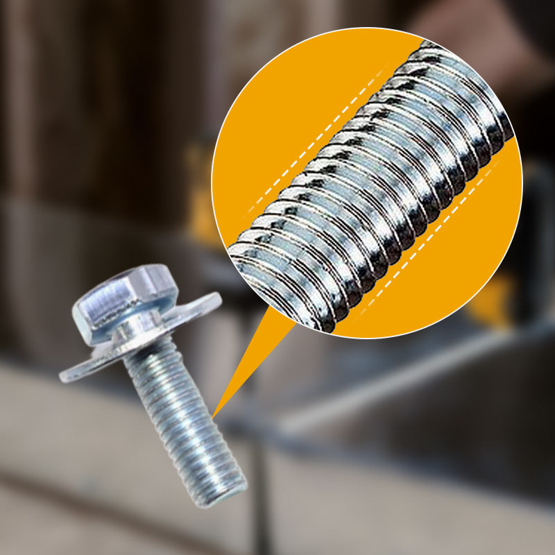 M6x24mm sexkantsflänsskruv- och muttersats för bil