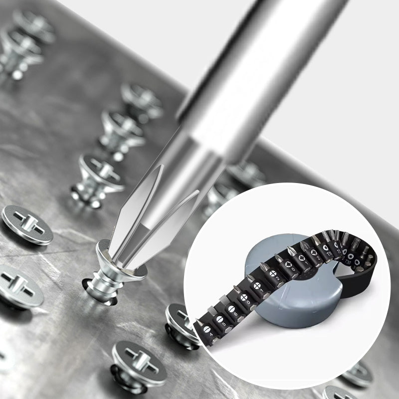 🔧Bærbart magnetisk bits- og skralle-skrutrekkersett - 21 deler